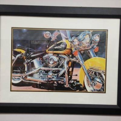 Framed Picture of a Motorcycle