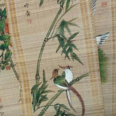 Asian Bamboo Wicker Wall Hangings (3)