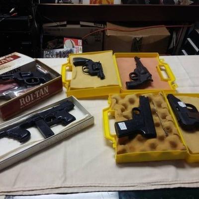 Collection of Vintage Toy Guns w some caps