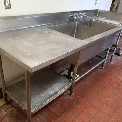 2 bay stainless steel sink