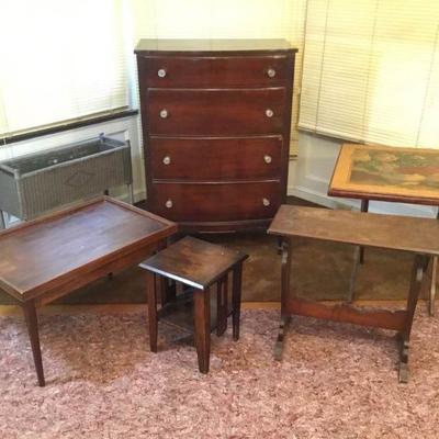 Dresser and Table Lot