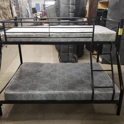 Twin Full Metal Bunkbed With Mattresses