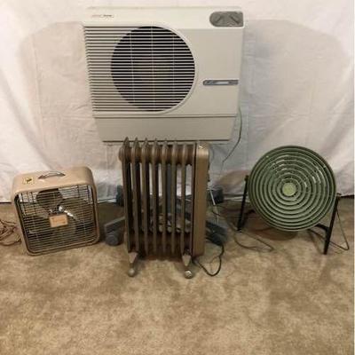 Evaporative Cooler, Fans & Heater