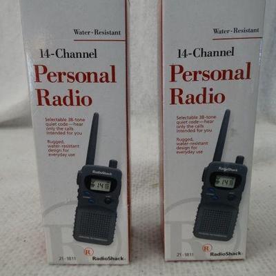 Lot of 2 14-Channel Personal Radios