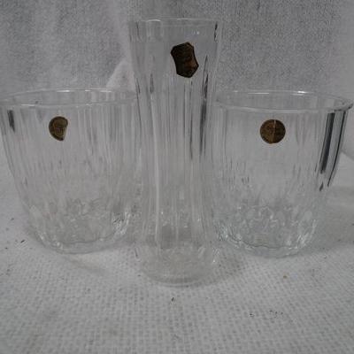 Lot of 3 Crystal Vases Bowls