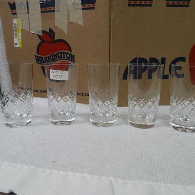 Lot of 7 Drinking Glasses