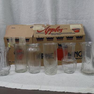 Lot of 6 Glass Vases
