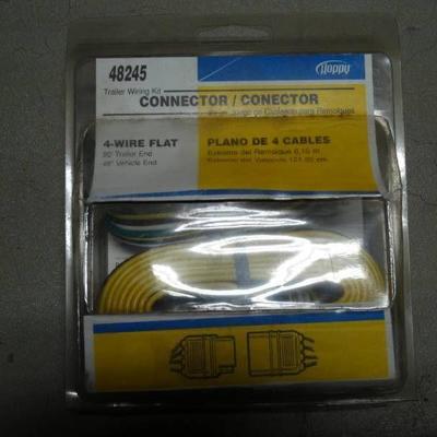 4 wire flat trailer wire connector kit- New