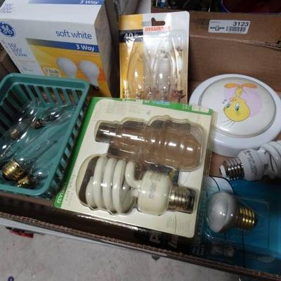 lot of various lightbulbs