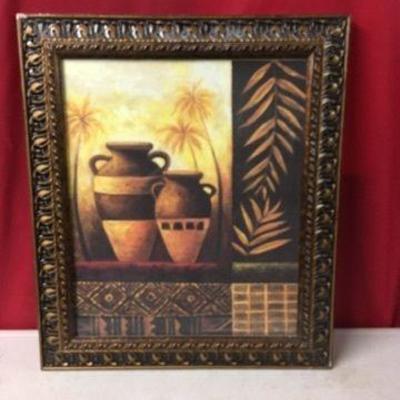 Framed and Matted Print of Clay Pots in the Tropic ...
