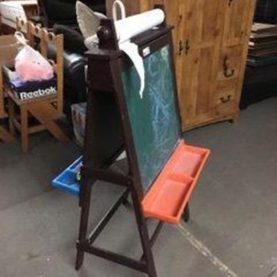 Child's Easel with Paper Roll and Chalkboard