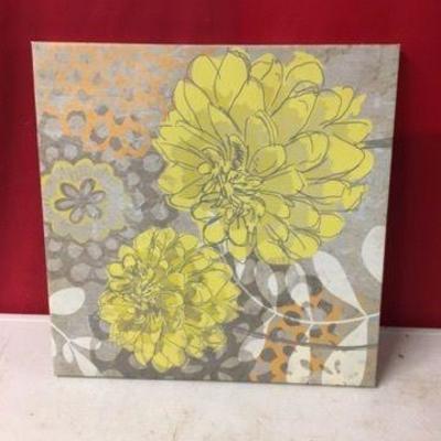 Canvas Wrapped Print of Yellow Mums