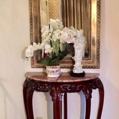 Marble Top Entry Table
