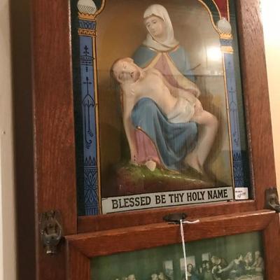 Antique Catholic Last Rite Sick Call Box
