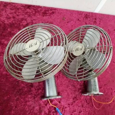 Two Ceiling Hanging Mount Electric Fans