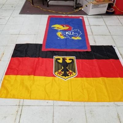 KU and German Sports Teams Flag Lot