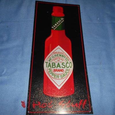 Metal Tabasco Sign