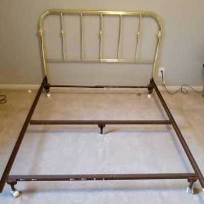 Brass Look Headboard on Hollywood Frame Rollers