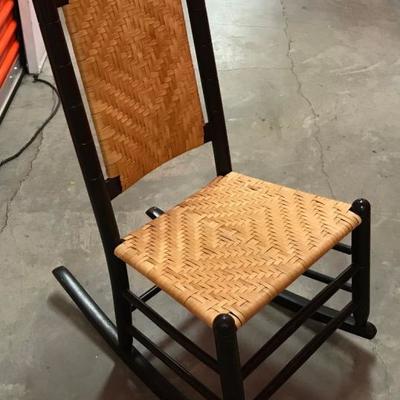 PCT406 Wood and Straw Weave Rocker