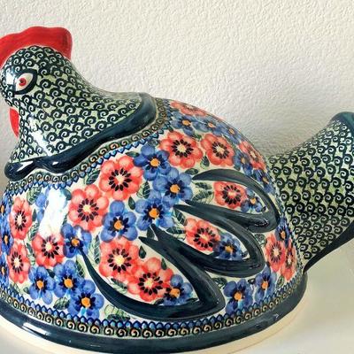 Unikat Rooster Handmade Polish Pottery 