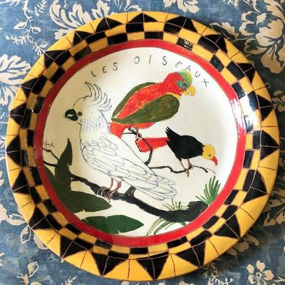 Les Oiseaux Large Bowl by Susan Hall  