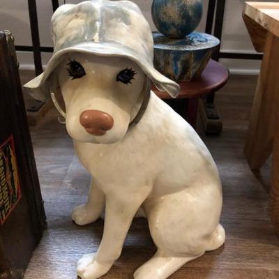 Ceramic Puppy Dog Statue  