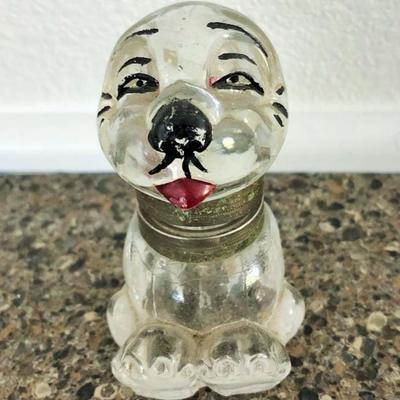 ANTIQUE FIGURAL GLASS BONZO THE DOG INK WELL 1926  