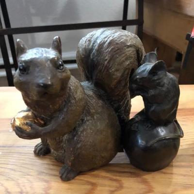 Cast iron squirrels 