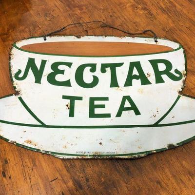 Vintage Nectar Tea Advertising Sign 