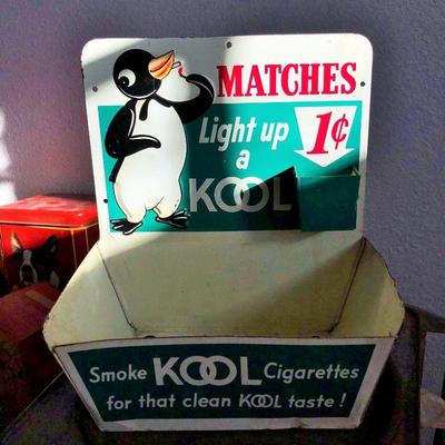 Vintage Kool Cigarette Match Display 