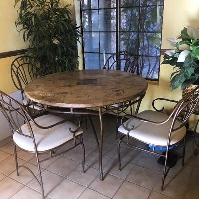 Large casual very nice round dining table kept inside only