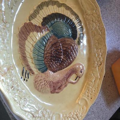 Tons of large platters including this turkey one