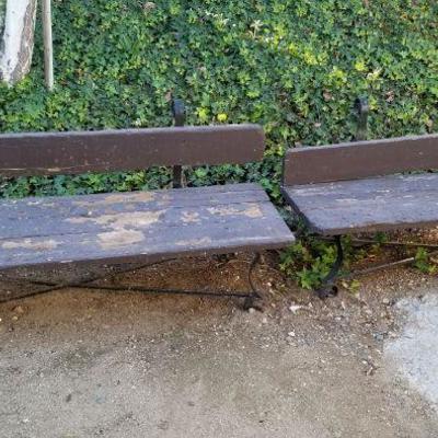 Pair of vintage benches