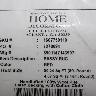 Home Decorators Collection Sassy Rug Red 8' Round.