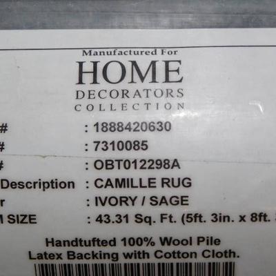 Home Decorators Collection Camille Ivory Sage 5 ft ....