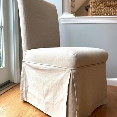 Linen Slip Cover Chairs, Set of Four