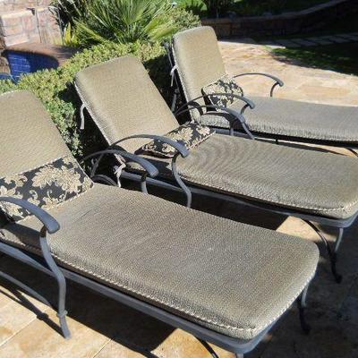 Mallin wrought iron sun chairs made in Usa