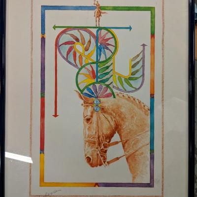 Circus Horse Signed