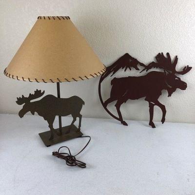 Metal Moose Lamp