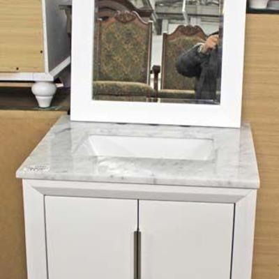  NEW Bathroom Vanity with Marble Top 24â€ Vanity and Mirror

Located Inside â€“ Auction Estimate $100-$300 
