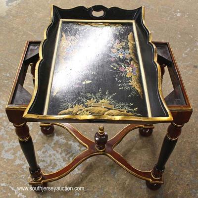  Paint Decorated Serving Table in the Manner of Maitland Smith

Located Inside â€“ Auction Estimate $100-$200 