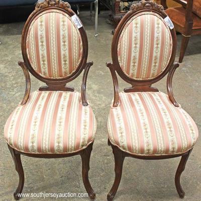  PAIR of Victorian Style Medallion Back Chairs

Located Inside â€“ Auction Estimate $100-$200 