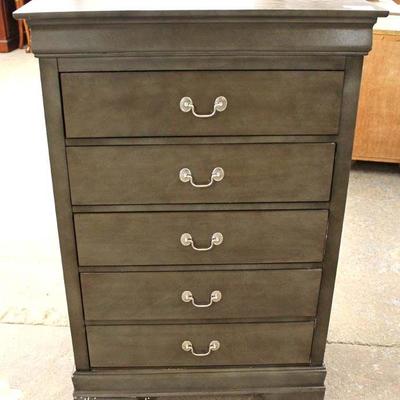  NEW 6 Drawer Gray Wash Finish High Chest

Located Inside â€“ Auction Estimate $100-$200 