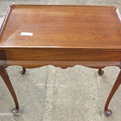  SOLID Mahogany Queen Anne Tea Table by â€œBiggs Furnitureâ€

Located Inside â€“ Auction Estimate $100-$200 