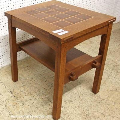  Mission Oak Tile Top 2 Tier Side Table by â€œStickley Furnitureâ€

Located Inside â€“ Auction Estimate $300-$600

  
