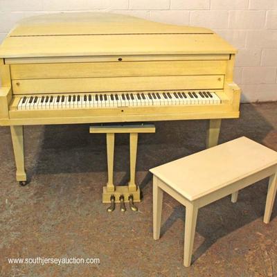  Mid Century Baby Grand Piano with Bench in original factory paint by â€œStieffâ€

Located Inside â€“ Auction Estimate $300-$600 