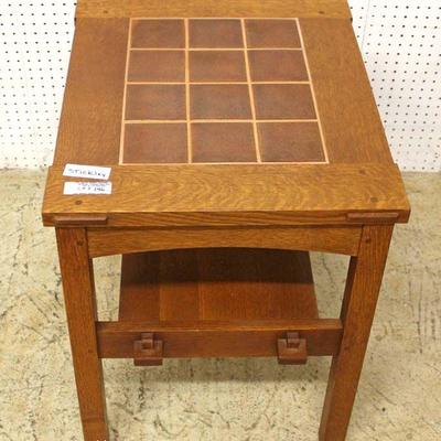  Mission Oak Tile Top 2 Tier Side Table by “Stickley Furniture”

Located Inside – Auction Estimate $300-$600

  