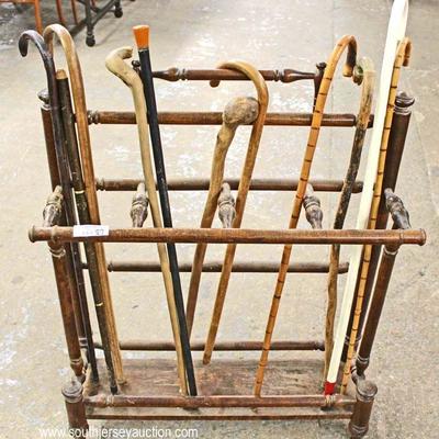  Spindle Cane Holder with Canes

Located Inside â€“ Auction Estimate $50-$100 