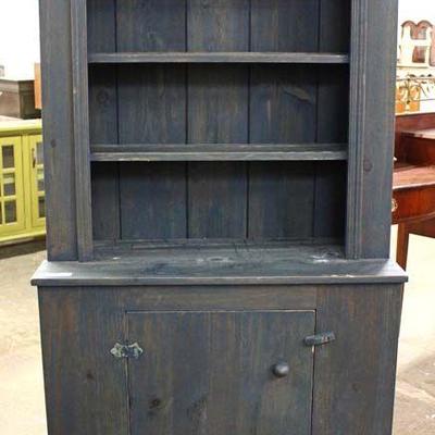  Antique Style Country Step Back Cupboard in the Gray Wash Finish

Located Inside â€“ Auction Estimate $100-$300 