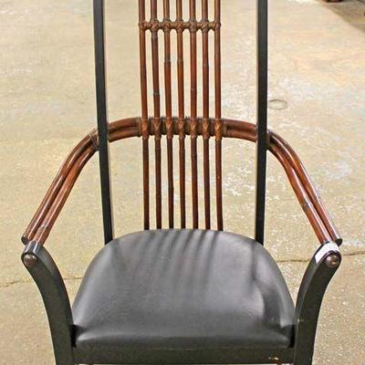  Contemporary Asian Inspired High Back Arm Chair

Located Inside â€“ Auction Estimate $100-$300 